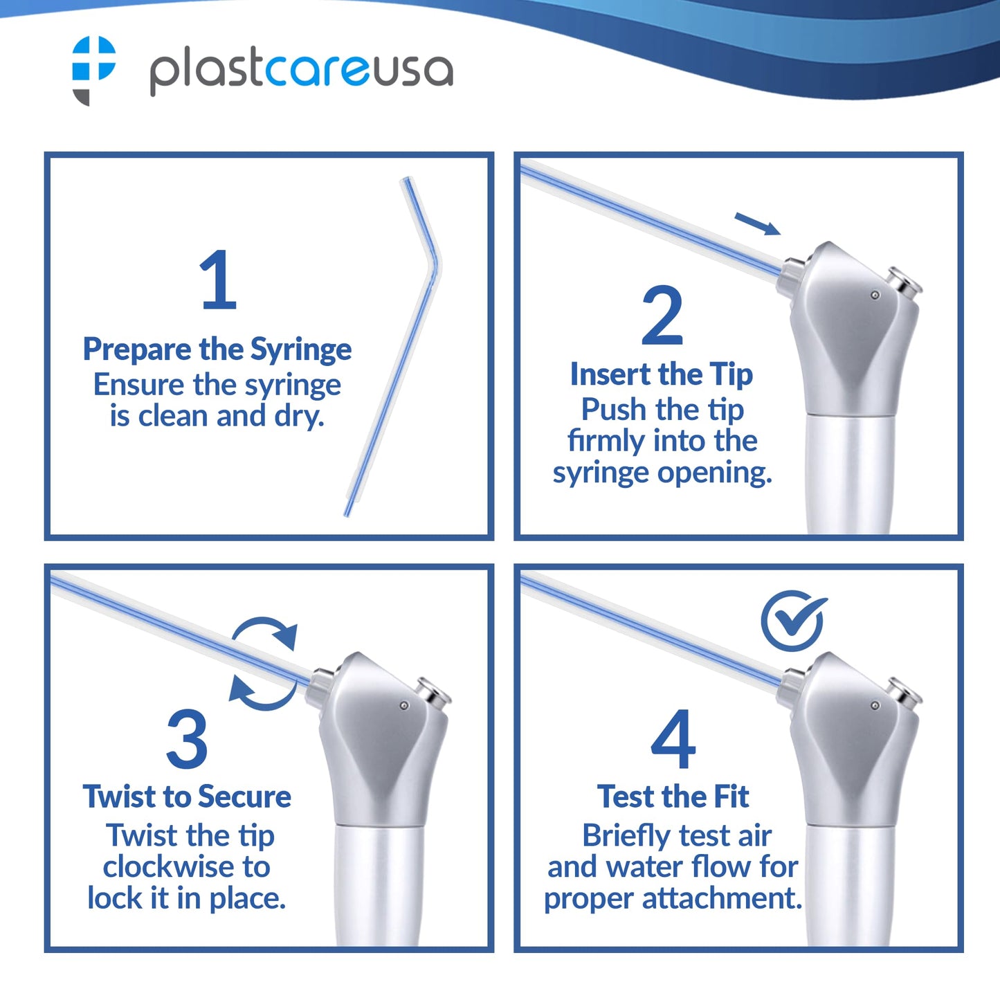 1000 Assorted Rainbow Dental Air Water Syringe Tips, 4 Bags of 250