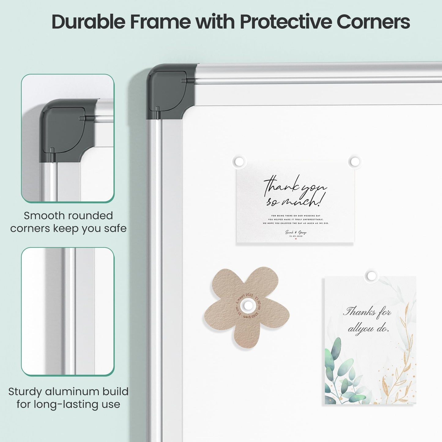 Scribanx Magnetic Dry Erase Board 36 x 24 for Wall, Whiteboard for School, Classroom, Study & Home Office – Silver Aluminum Frame with 2 Markers, 4 Magnets & Eraser
