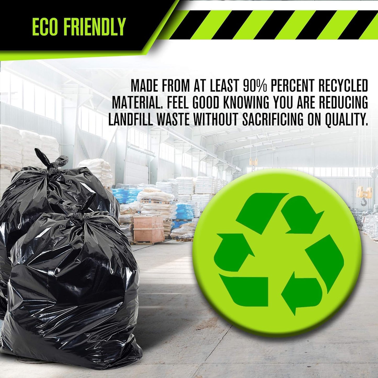 Aluf Plastics PG6-9560 Heavy Duty 95 - 96 Gallon Trash Can Liners - (Huge 50 Pack) - 2.0 MIL Thick Garbage Bags for Toter, Contractors, Lawn, Leaf, Yard Waste, Commerical Kitchen, Industrial, Construction, Garage