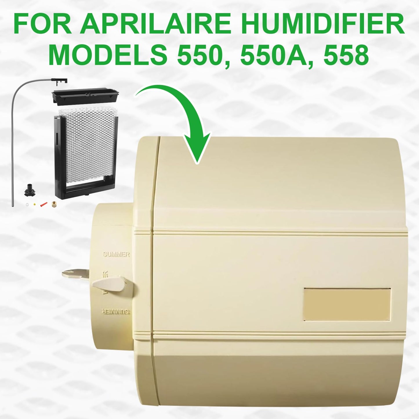 Aulpq 4793 Humidifier Maintenance Kit for AprilAire Whole-House Humidifier 550 558 550A with Water Panel Model No. 10 Humidifier Replacement Filter