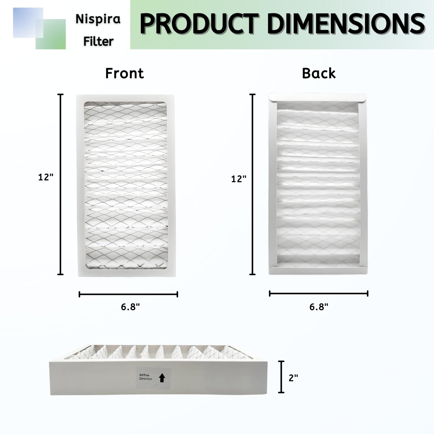 Nispira 30963 Hepatech Filter Replacement Compatible with Hunter Air Purifier 30709, 30710, 30711, 30714, 30721, 30752, 30760, 30790, 30791, 30857, 36710, 37760. 2 Packs