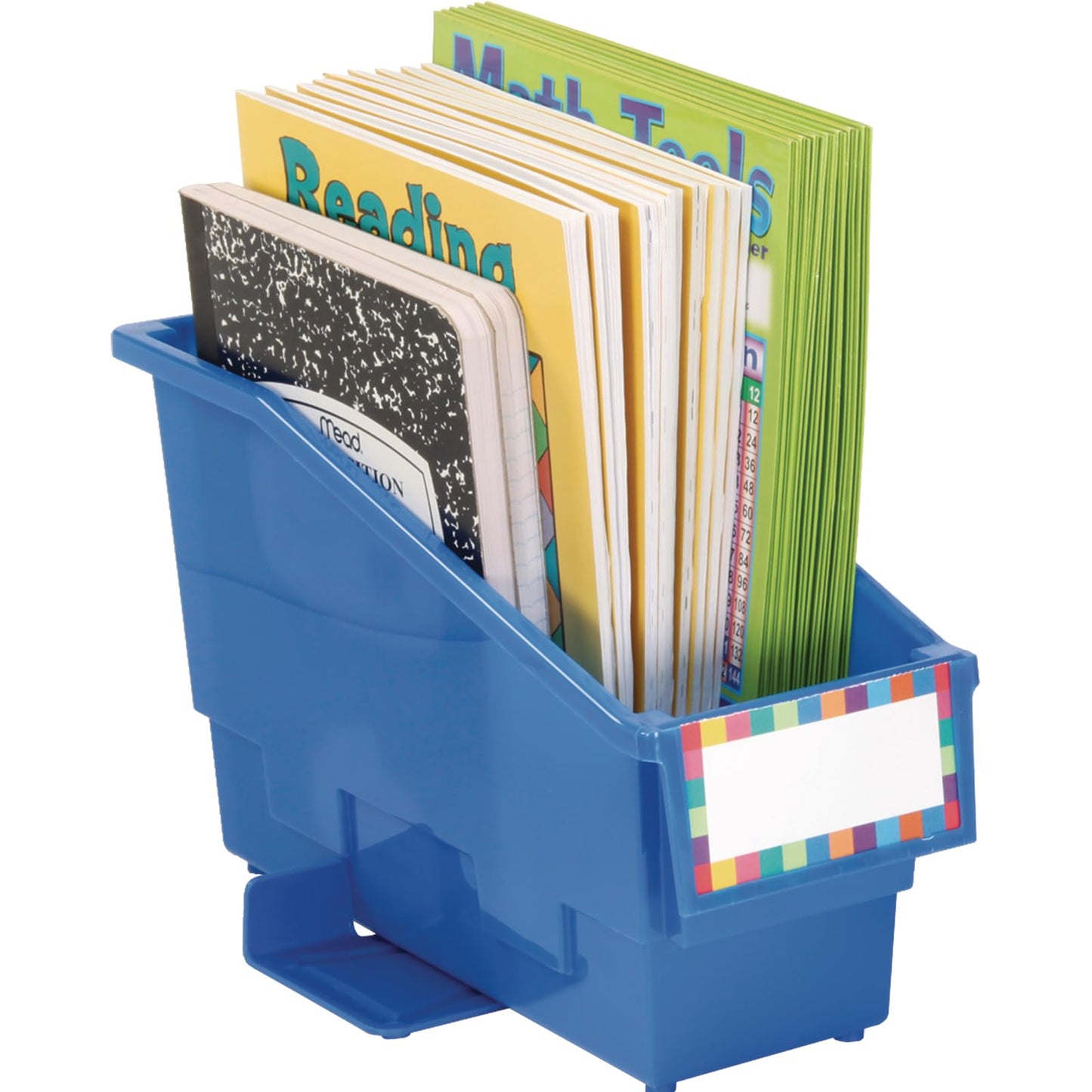 Really Good Stuff Non-Tip Book and Binder Holders with Stabilizer Wings, 5½” by 13½” by 7¾” - Set of 6, Classroom & Library Organization