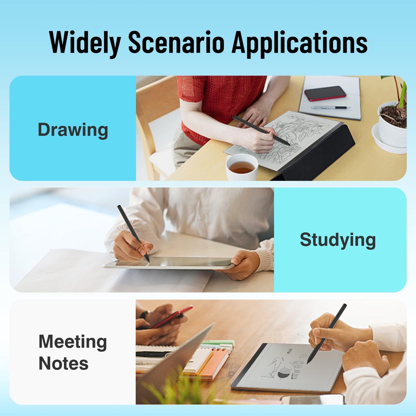 Magnetic Stylus Pen for Remarkable 2 Pen with Eraser, Digital Replacement Pen for Remarkable 2 Stylus Alternative Marker Plus, 4096 Pressure Sensitivity, Palm Rejection, Tilt Support with 5 Pen Tips