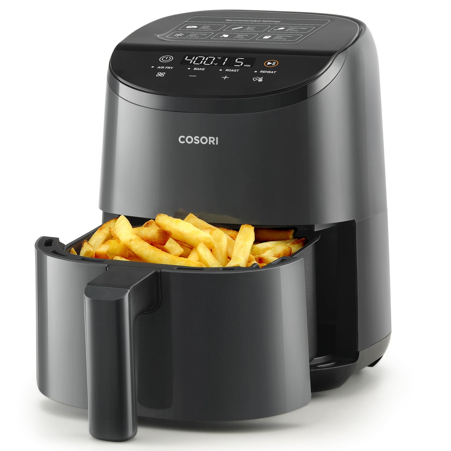Cosori Air Fryer 2.1 QT, Small & Mini 4-in-1 airfryer Ideal for Simple Meals and Snack, Easy to Leftover Food to Crispy, Up to 97% Less Oil, 30 In-App Recipes, Nonstick & Dishwasher-Safe Basket