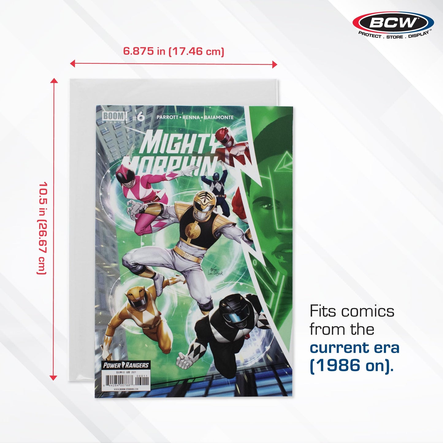 BCW Current Resealable Comic Bags & Boards | Preloaded Sleeves & Backer Boards for Modern Comics (100 Pack)