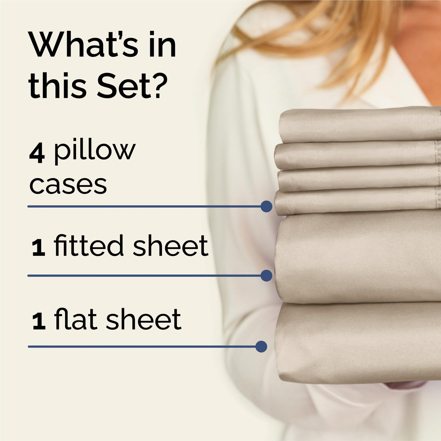 King 6 Piece Sheet Set - Comfy, Breathable & Cooling - Soft Hotel Luxury Bedding for Women, Men, Kids, Teens & Children - 1 Flat & 1 Fitted Sheet & 4 Pillowcases w/ Deep Pockets - Wrinkle Free - Wheat