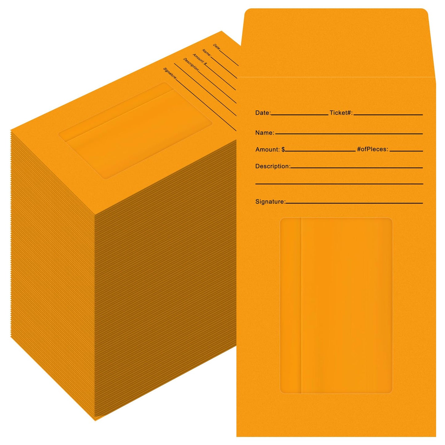 Engrowtic 500 Pcs Jewelry Repair Envelopes Bulk, 3 1/8 x 5 1/2 Inch Jewelry Window Envelopes for Rings, Earrings, Necklace, Bracelets