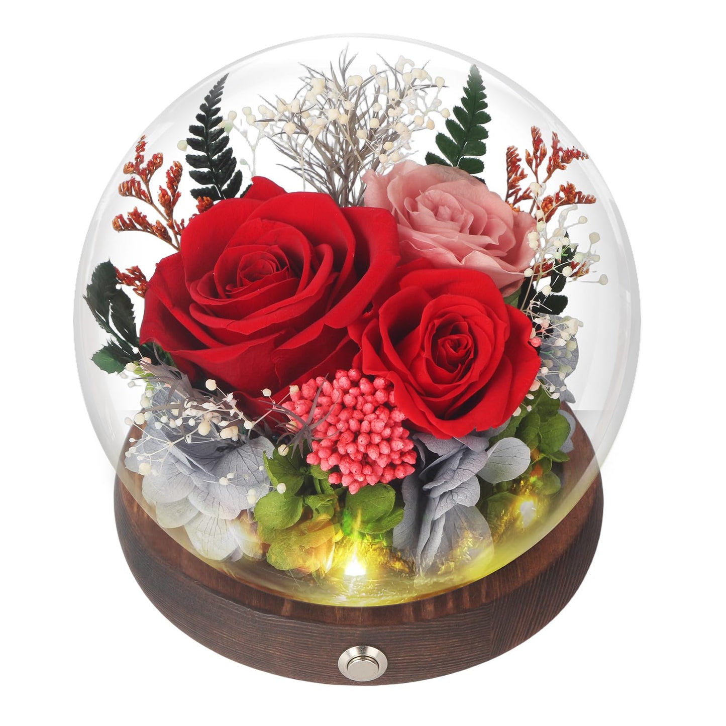 SUOSIHUALI Forever Rose Birthday Gifts for Women, Eternal Flowers for Delivery Prime, Preserved Red Rose Flowers in Glass Dome for Mom Grandma Wife Girlfriend,Home Decor