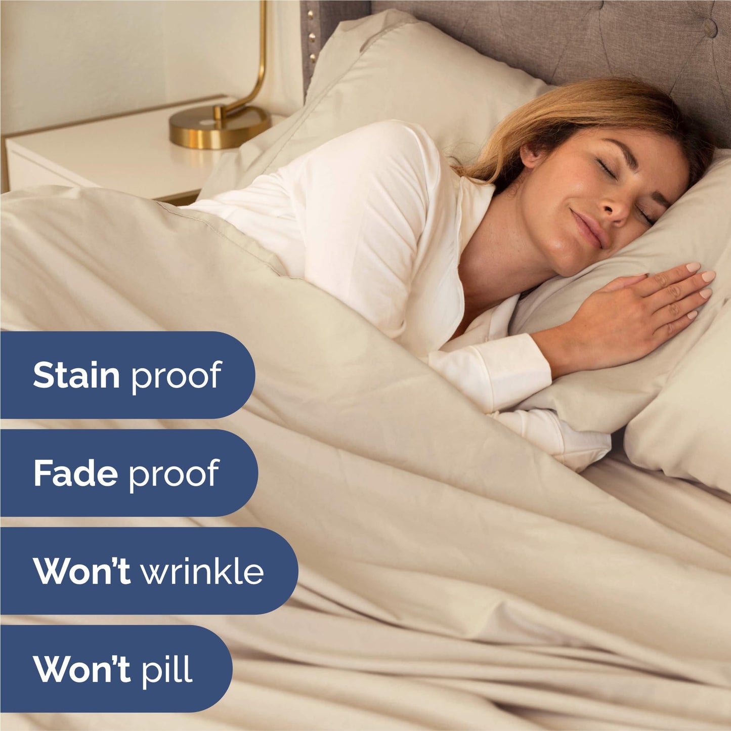 King 6 Piece Sheet Set - Comfy, Breathable & Cooling - Soft Hotel Luxury Bedding for Women, Men, Kids, Teens & Children - 1 Flat & 1 Fitted Sheet & 4 Pillowcases w/ Deep Pockets - Wrinkle Free - Wheat