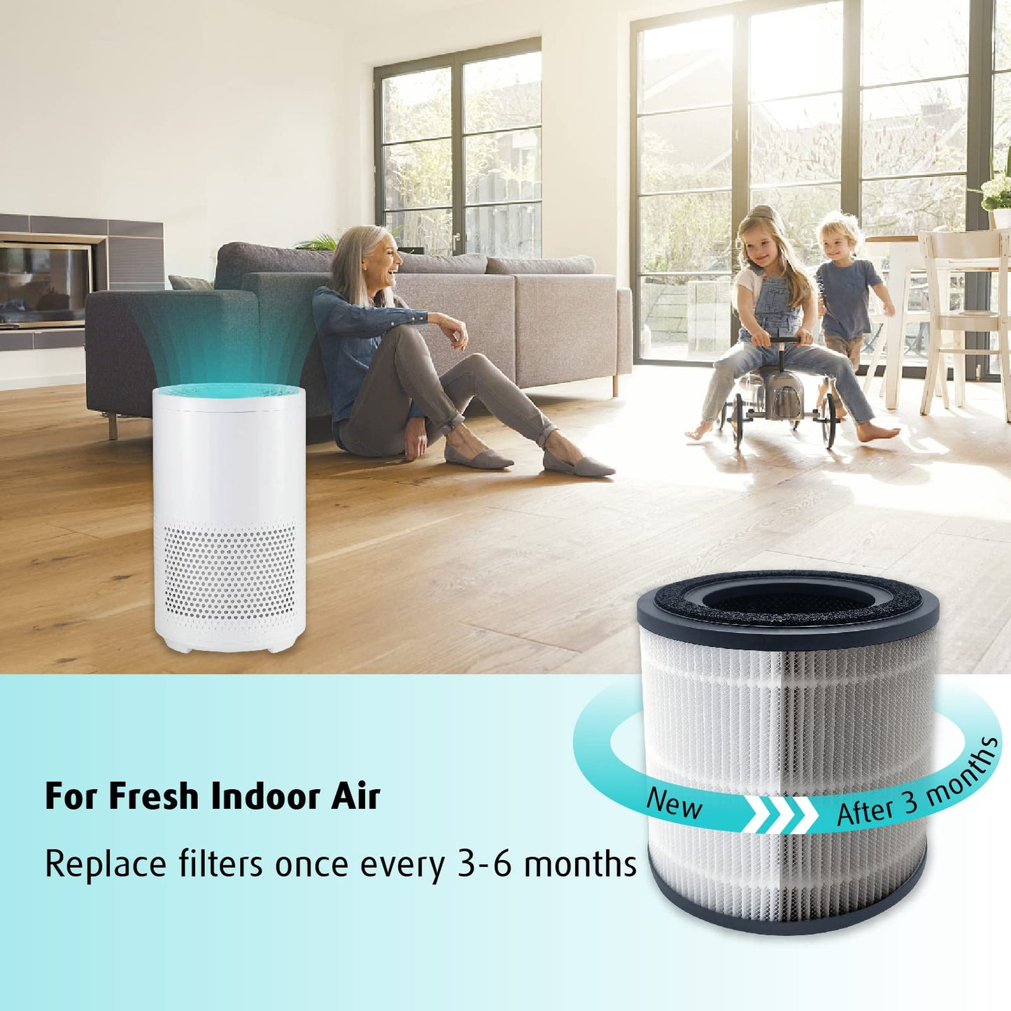 Filters Compatible with BISSELL MYair Pro Air Purifier 3139A 3139B, 3139A Replacements Filter, 3069