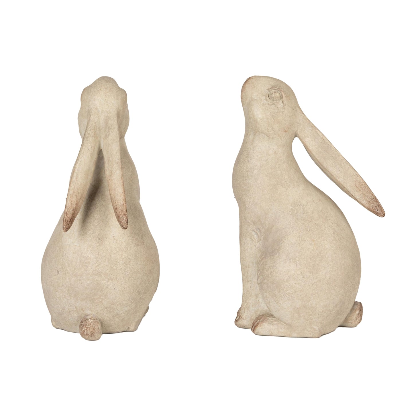 Creative Co-Op Decorative Resin Rabbit Bookends, Grey