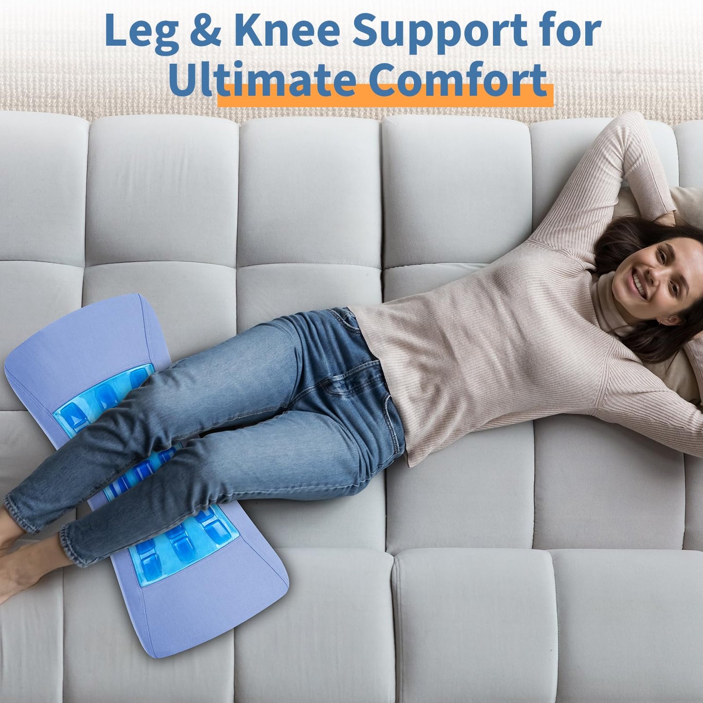 Lumbar Support Pillow for Bed Relief Lower Back Pain with Cooling Gel: Sciatica Lower Back Pillow for Sleeping-Memory Foam Waist Pillow for Side/Back/Stomach Sleepers-Bed Rest Pillow for Car, Sofa