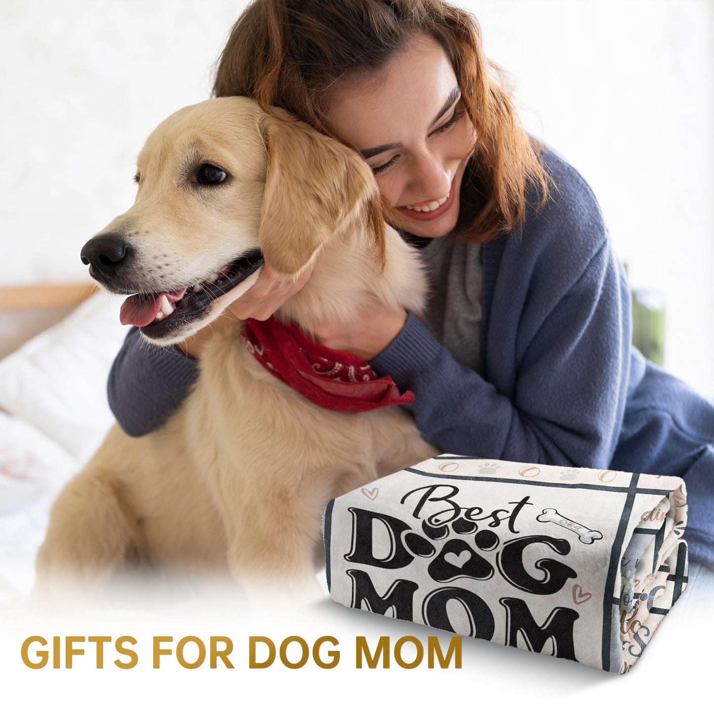 SteadStyle Dog Mom Gifts for Women – Best Ever Blanket for Pet Lovers, Funny Canine-Inspired Throw for Women, Cozy Present for Dog Owners on Birthday, Christmas, or Mother’s Day 60" x 50"