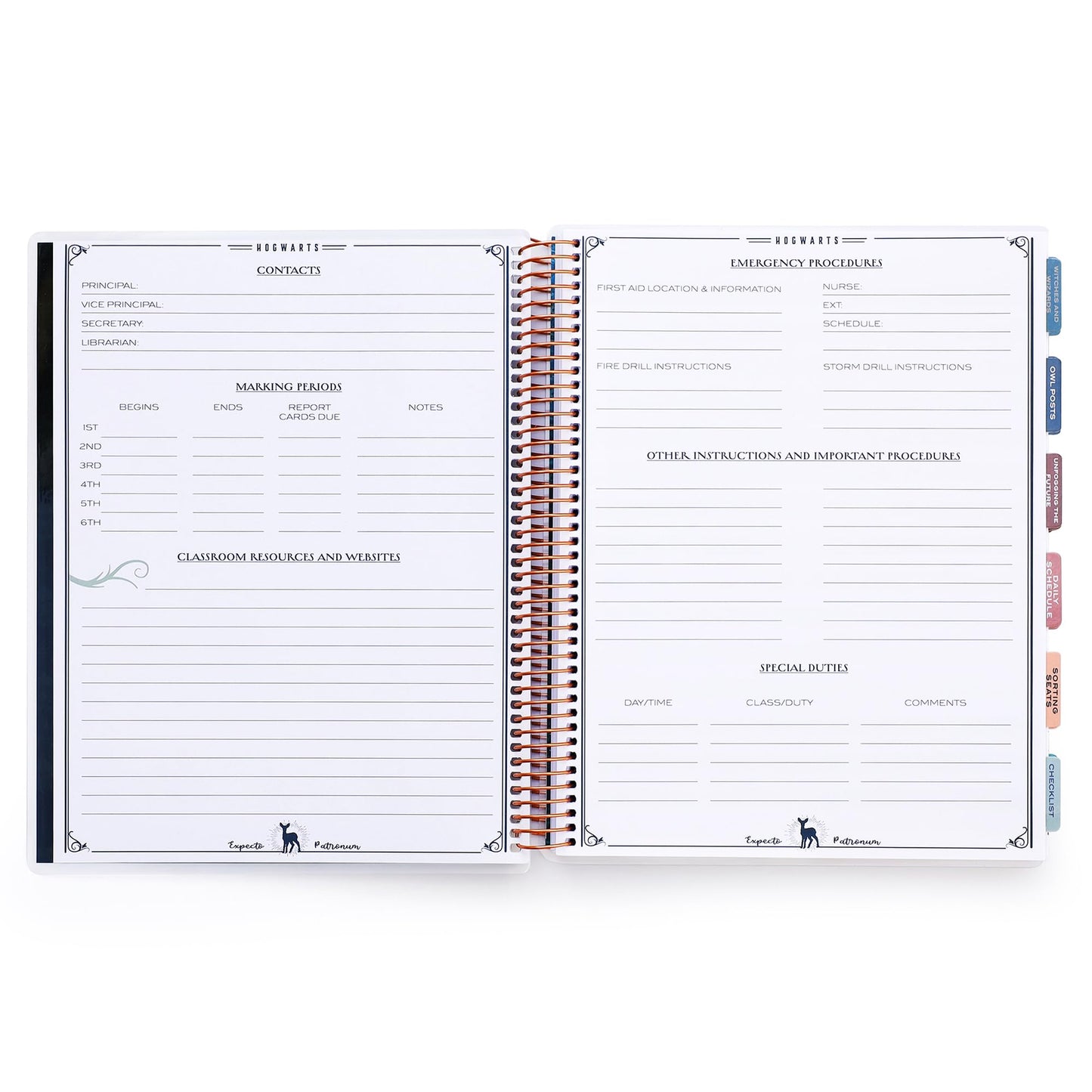 ConQuest Journals 2025-2026 Harry Potter Hogwarts Teacher Planner, July-June Academic Organizer, Monthly & Weekly Calendars, Checklists, Contacts & Student Lists, 11.25'' x 9.5'', Officially Licensed