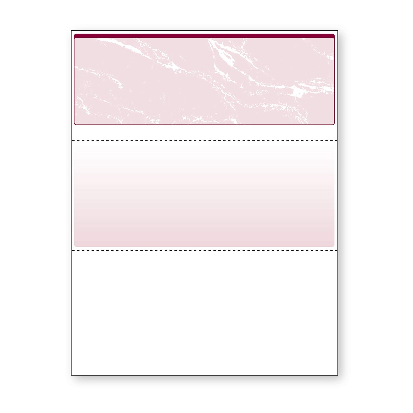 DocuGard Standard Burgundy Marble Top High Security Check Paper - Laser/Inkjet Printer Compatible - 11 Security Features - 500 Blank Business Checks (04503)