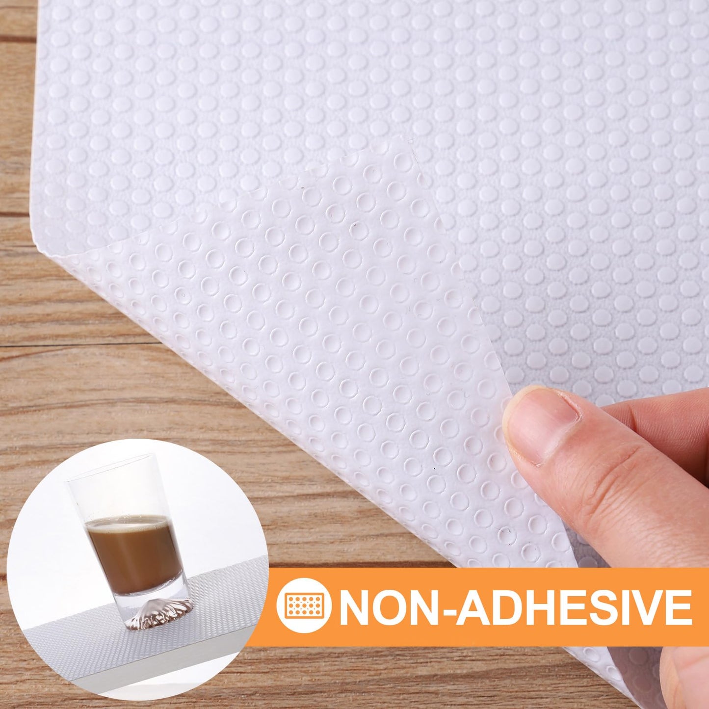 FLPMIX Shelf Liners for Kitchen Cabinets: 23" Wide Waterproof Under Sink Mats - Non-Adhesive Easy to Cut Large Drawer Liner for Pantry Cupboard 23" x 300" White