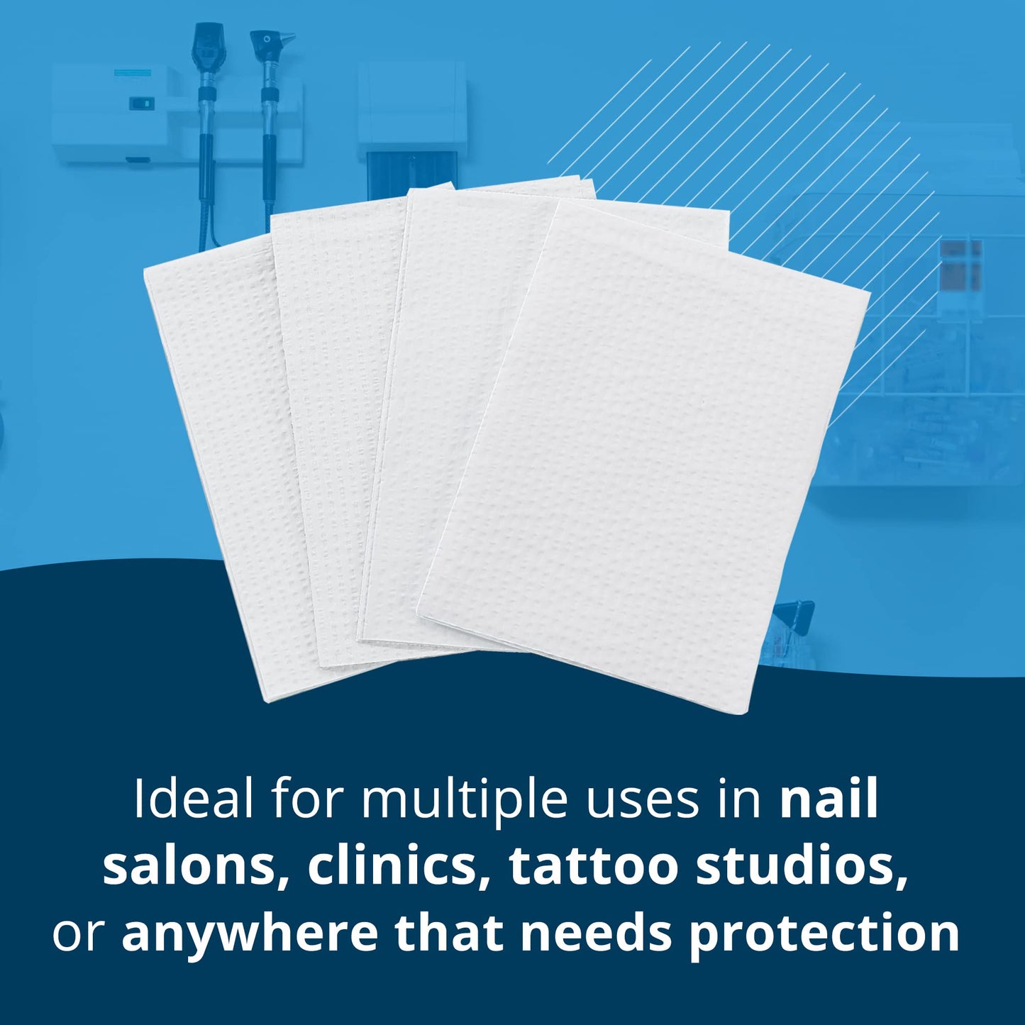 Avalon Papers Professional Towels, White, 13" x 18" (Pack of 500) - Waffle Embossed - 3-Ply Tissue - Dental Consumables (1001A)