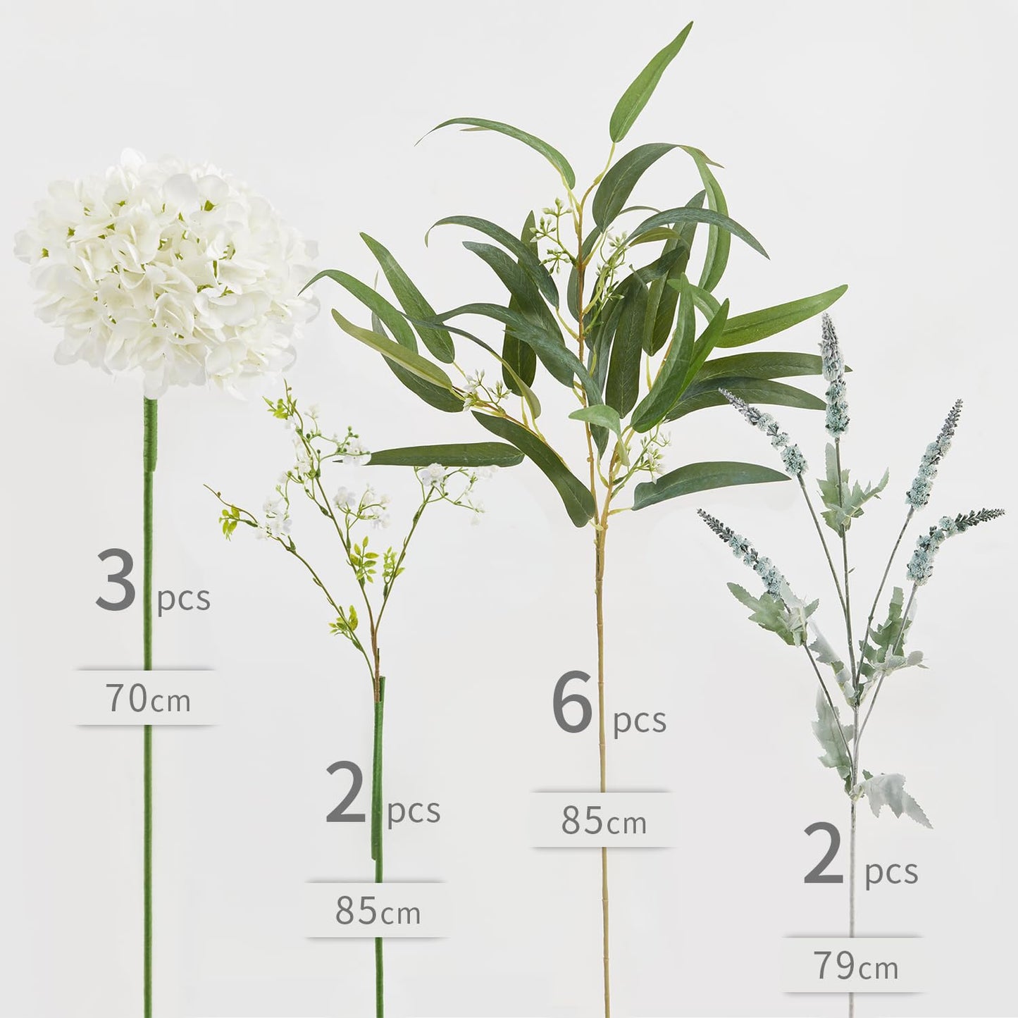 MISSPIN Artificial Flowers with Greenery Stems Faux Plants Indoor Branches for Tall Vase Ultra-Realistic, 13 Pcs Wedding Centerpieces, Home Decor & DIY Bouquets