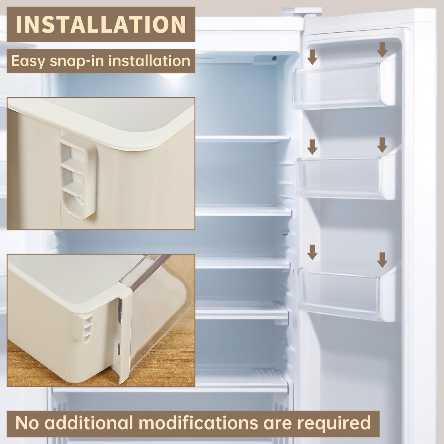 Kojem DA97-17255A Replacement Refrigerator Door Shelf Bin Compatible with Samsung Refrigerator Replacement for RF265BEAESG/AA, RF265BEAESR/AA, RF262BEAESR/AA