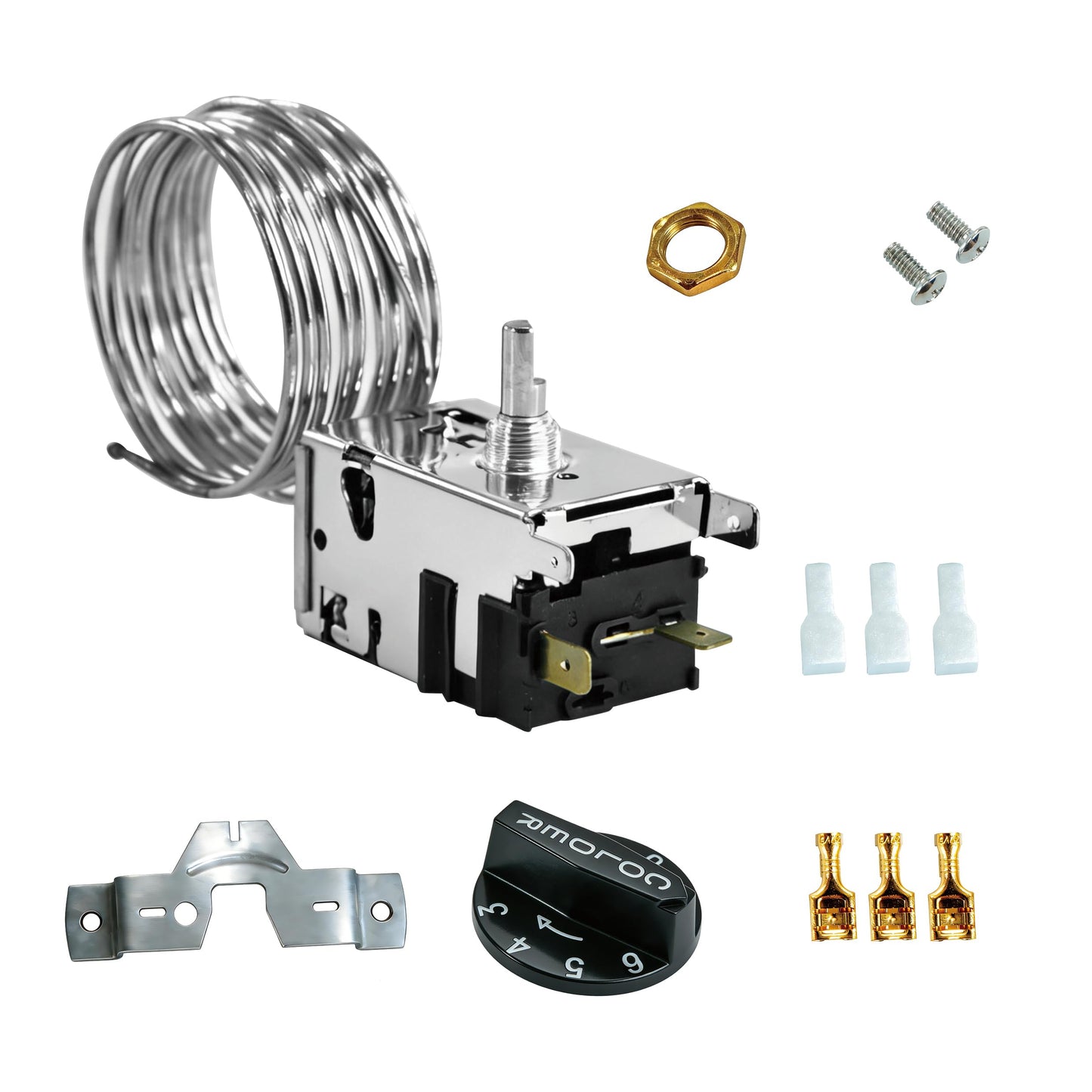 800366 Temperature Control Kit Compatible with True Refrigerator, Commercial Refrigerators And Freezers for TSSU TPP TD TBB GDM T Series,Replace 077B6806, 077B7172, 988282 &76" Coil Sensing Thermostat