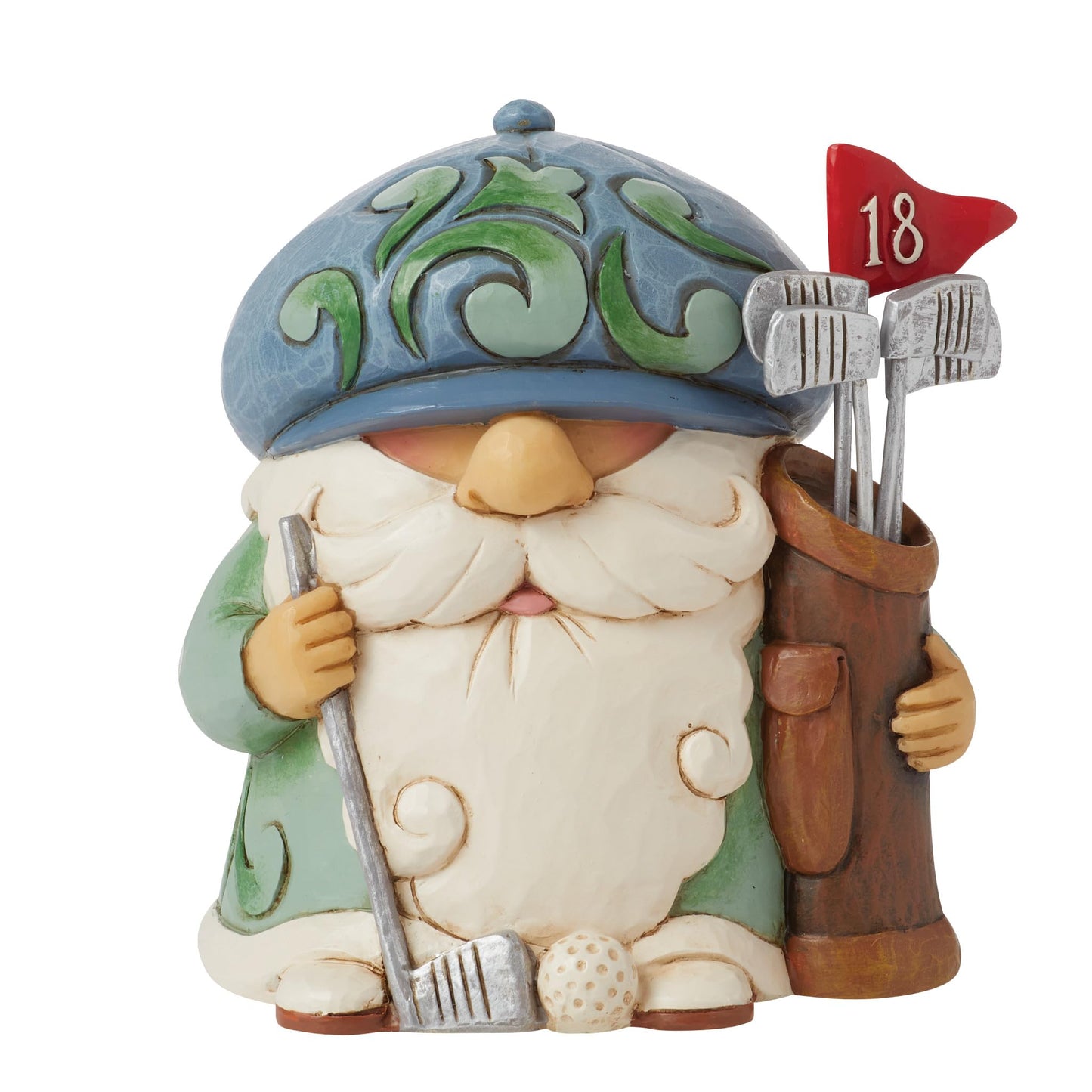 Enesco Jim Shore Heartwood Creek Athletes Golf Hole in One Gnome Mini Figurine- Resin Hand Painted Crafted Collectible Decorative Golfer Figurines Home Decor Sculpture Shelf Desk Statue Gift, 4 Inch