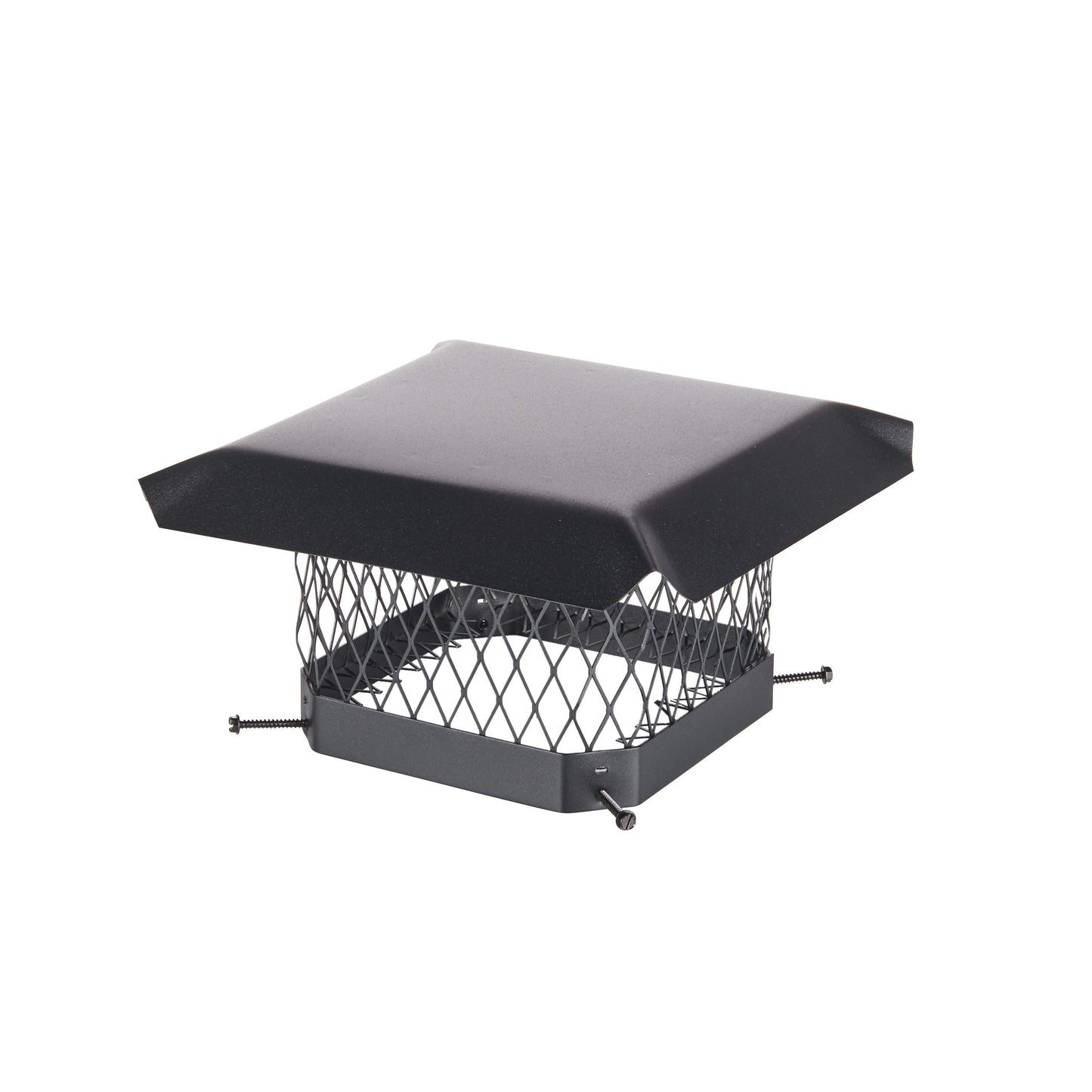 Shelter 9" x 9" Single Flue Bolt-On Chimney Cap, Fully Assembled, Galvanized Steel