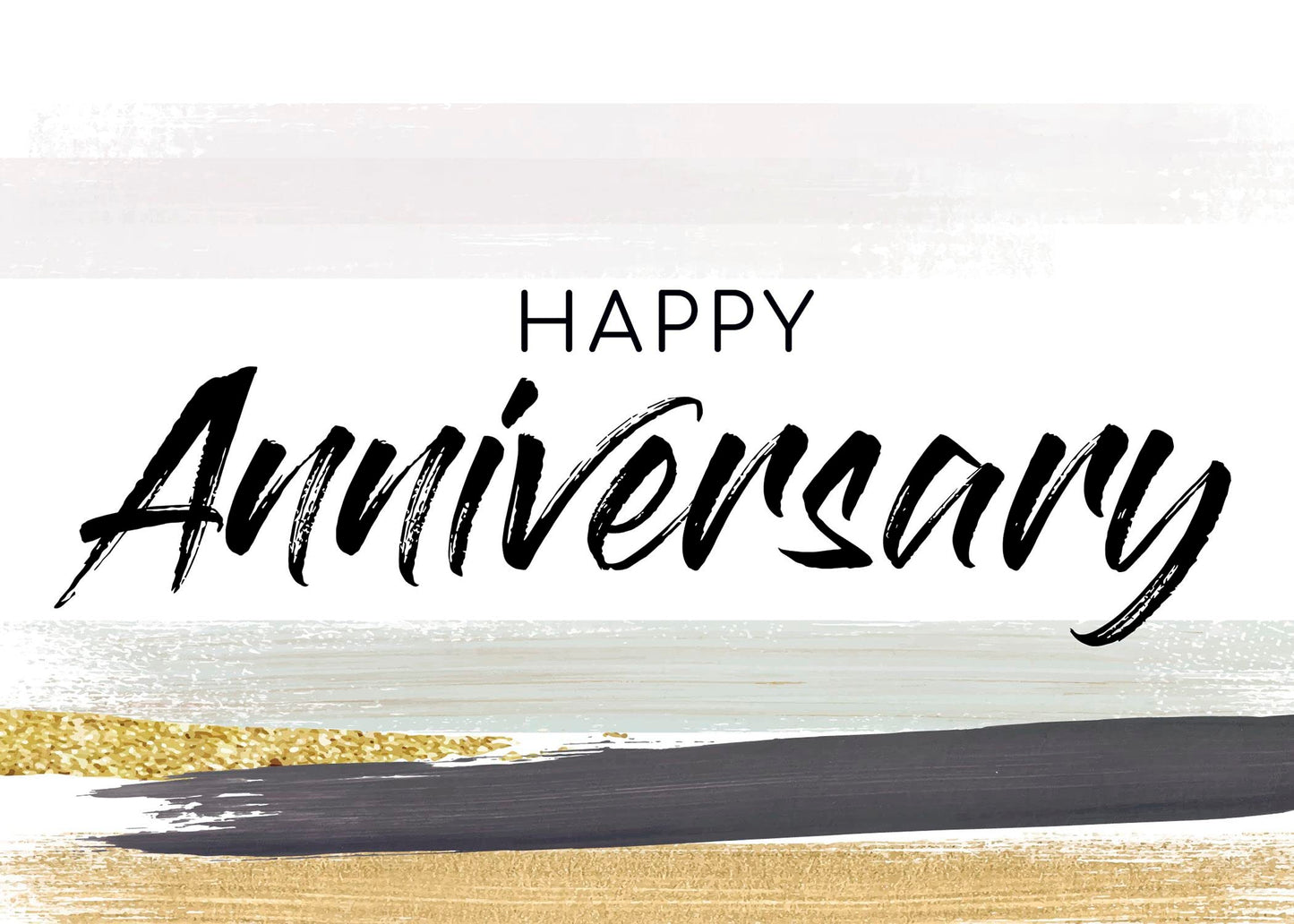 Work Anniversary Cards with Envelopes for Employees (Brush Strokes) Bulk 25 Pack Appreciation Greeting Card Set for Business - 5x7 Inch – Office, Work, Coworkers & Team (A2001)