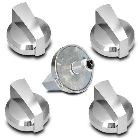 (5Pcs) WB03X25796 / WB03T10326 Gas Stove Knobs Replacements for GE Profile Range Surface Burner Knob PGP953SET1SS, PGP959SET4SS Cooktop Knob Replace for GE Part Number PS11721433, AP5986232