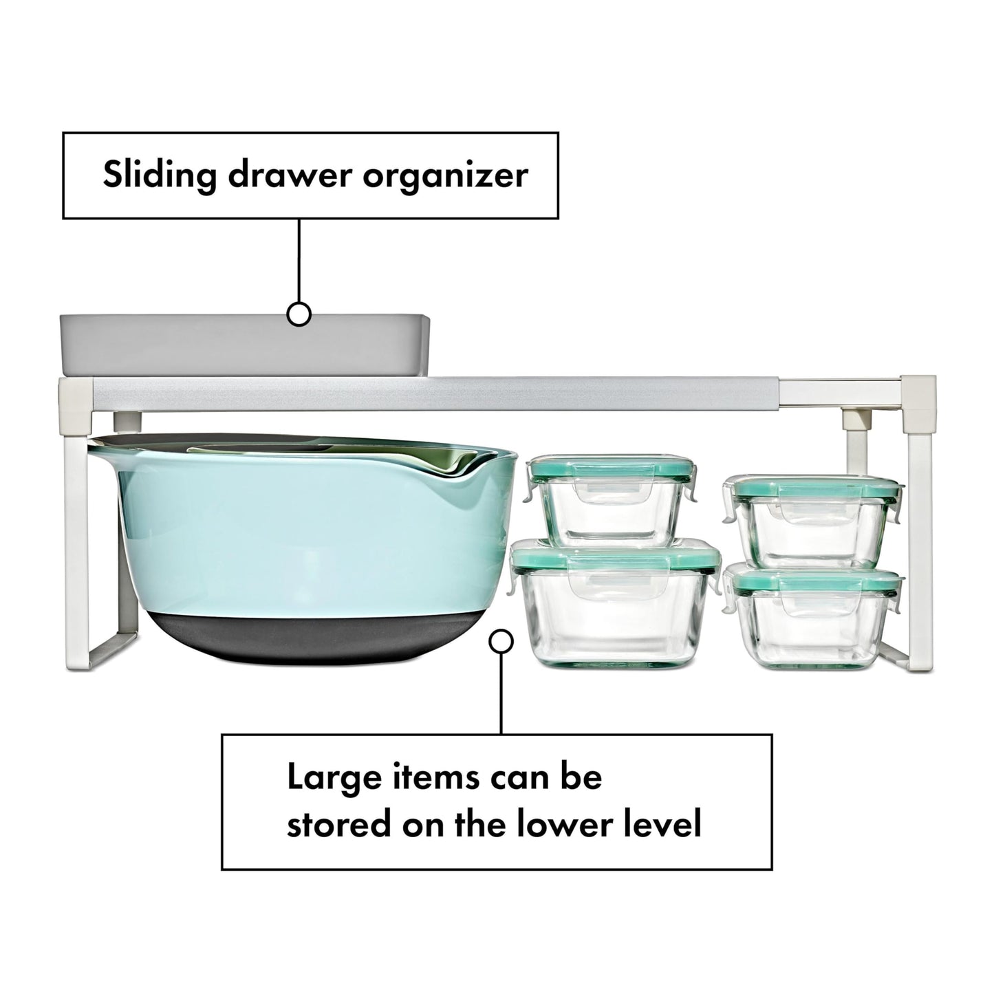 OXO Good Grips Adjustable Deep Drawer Organizer, Utensil Holder Drawer