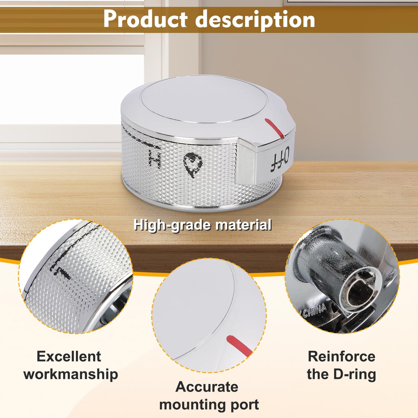 New Upgraded W11030413 Stove Control knob fit for Whirlpool KitchenAid Stove knobs, w11030413 knob Replace W10643306 W10786063 W11027434 4461624 AP6038805 PS11770322 EAP11770322 knob (5 Packs)