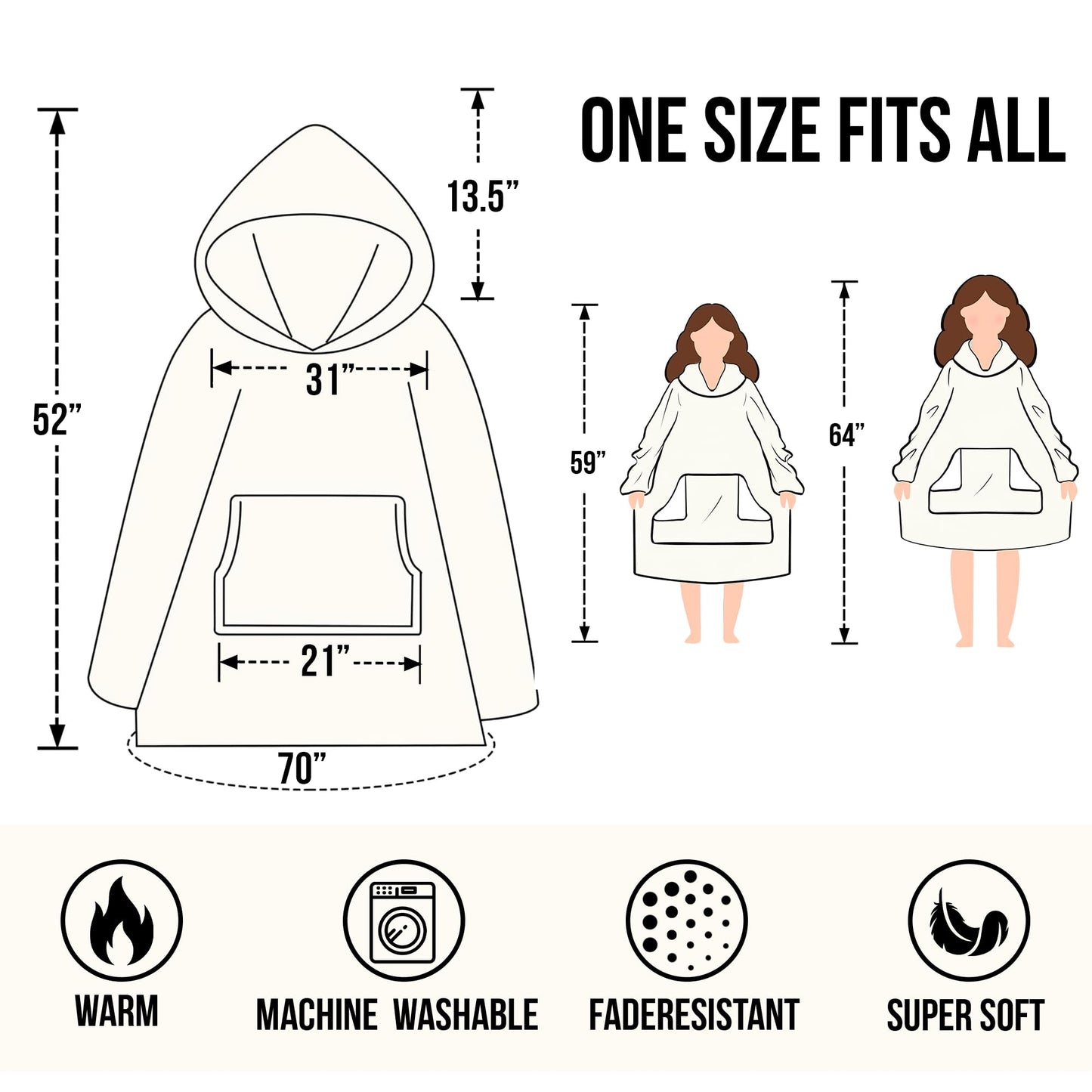 Warmstorey Best Wife Ever Hoodie Blanket – Wife Mothers Day Gift Ideas from Husband - Cozy Wife Hoodie for Women - Gifts for Wife, Anniversary Wifey Present - Birthday Wifey Idea Gifts