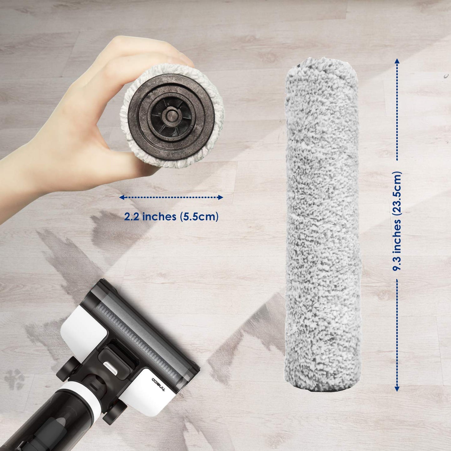 Tineco Replacement 2 HEPA Assembly & 2 Brush Roller Set, Only for iFLOOR 3 Series, Floor ONE S3 Series Cordless Wet Dry Vacuum Cleaner (Not Compatible with Any Other Model)