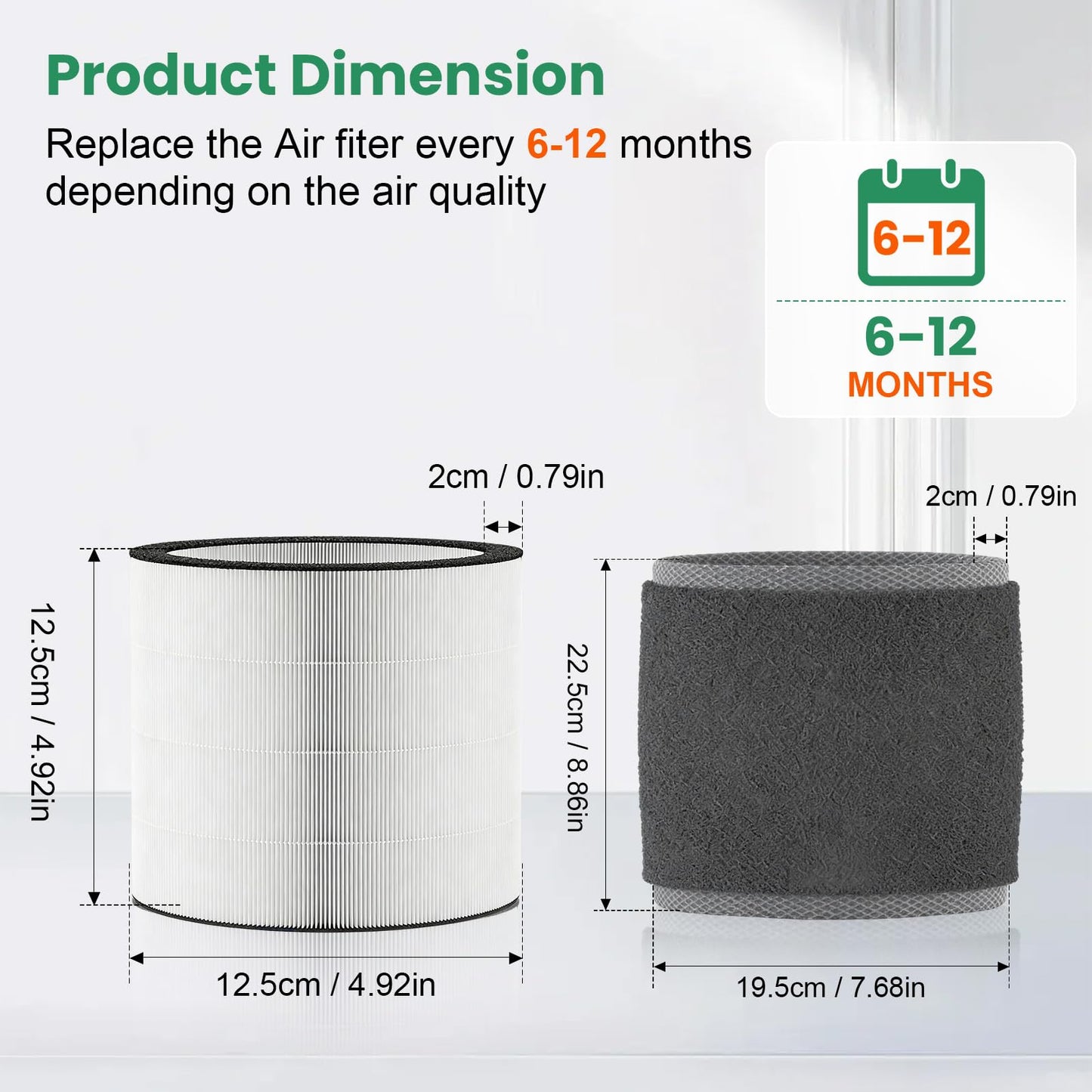 2-in-1 Pro Purify + Humidify Replacement Filter Compatible with Blueair 2-in-1 Pro Air Purifier & Humidifier (Set 2)