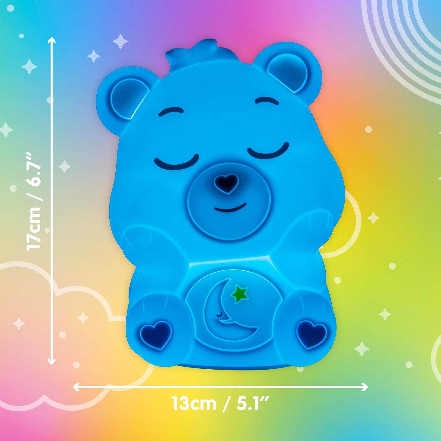 Paladone Care Bears Bedtime Bear SquishyGlo Silicone Light, Officially Licensed Lamp for Kids, Teens, Adults, Girls, Women, Cordless & Rechargeable Bedroom Décor, Collectible Pop Culture Gift