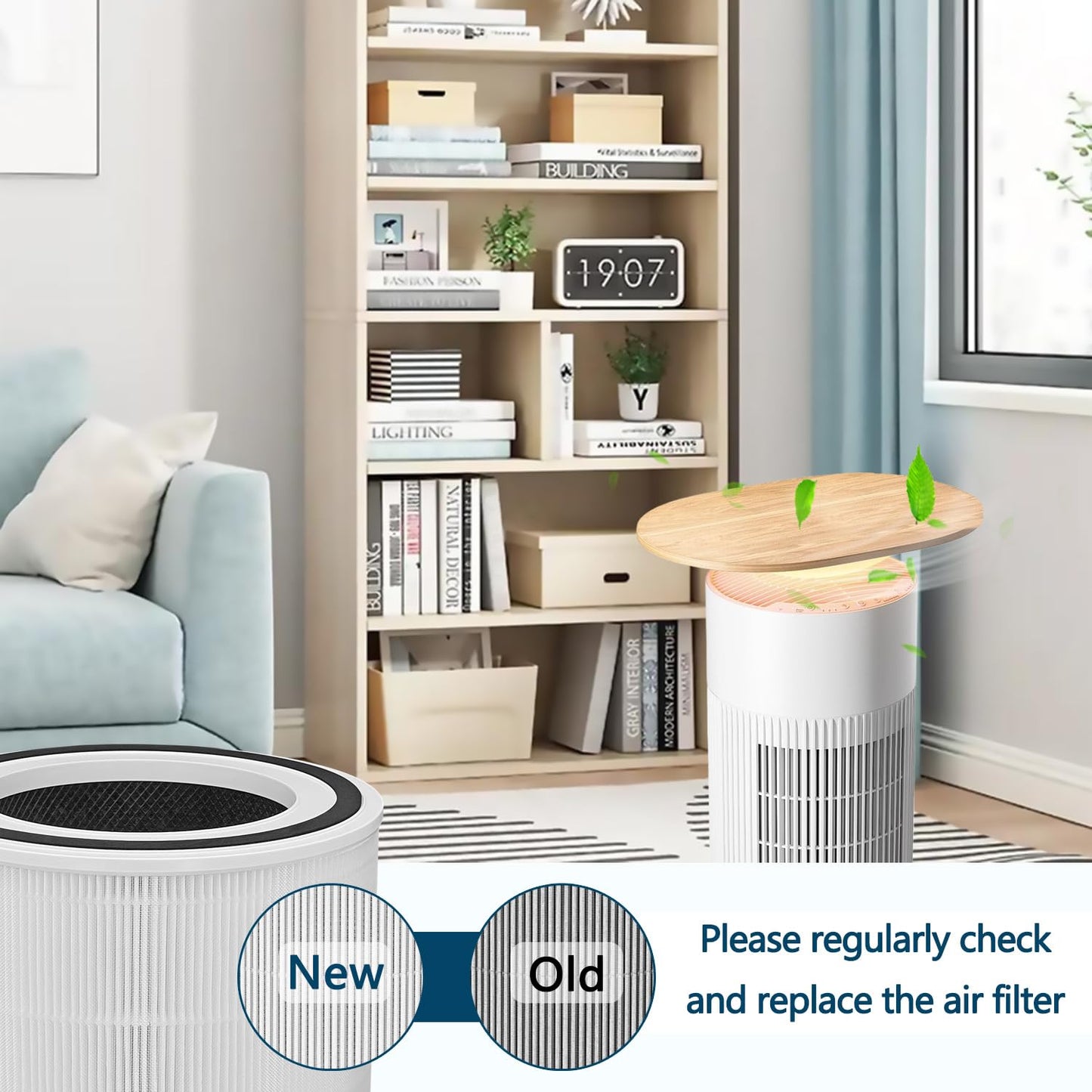 KUETERYUN W5302310 Filter Compatible with SwitchBot ‎W5302310 Air Purifier,3-In-1 Filtration &Activated Carbon Filter,2pack