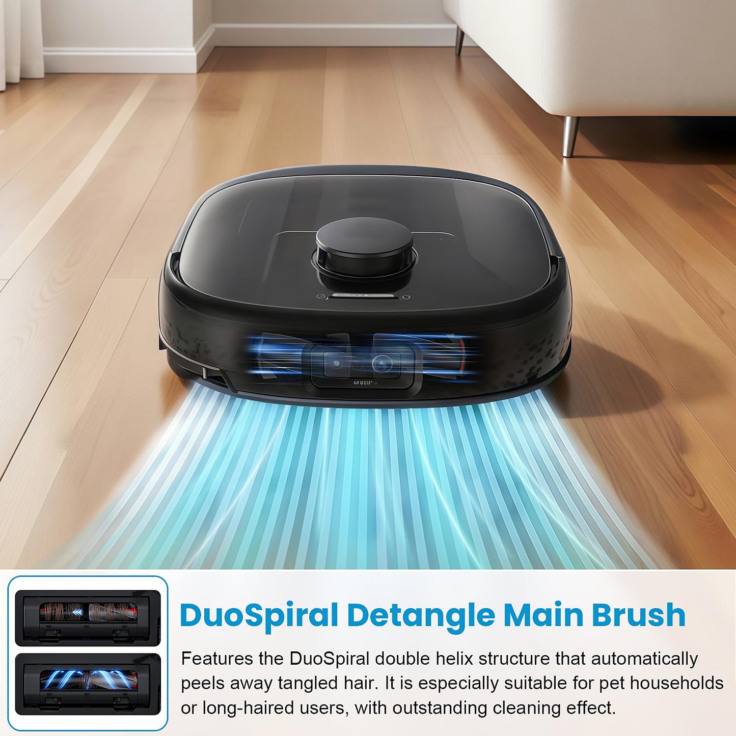 21 Pack Accessories Kit Compatible with eufy E28 Omni / E25 Omni Robot Vacuum, Replacement Parts include 1 Set(2) Main Brushes, 6 Dust Bags, 4 Filters, 2 Roller Mops, 6 Side Brushes, 1 Cleaning Tool