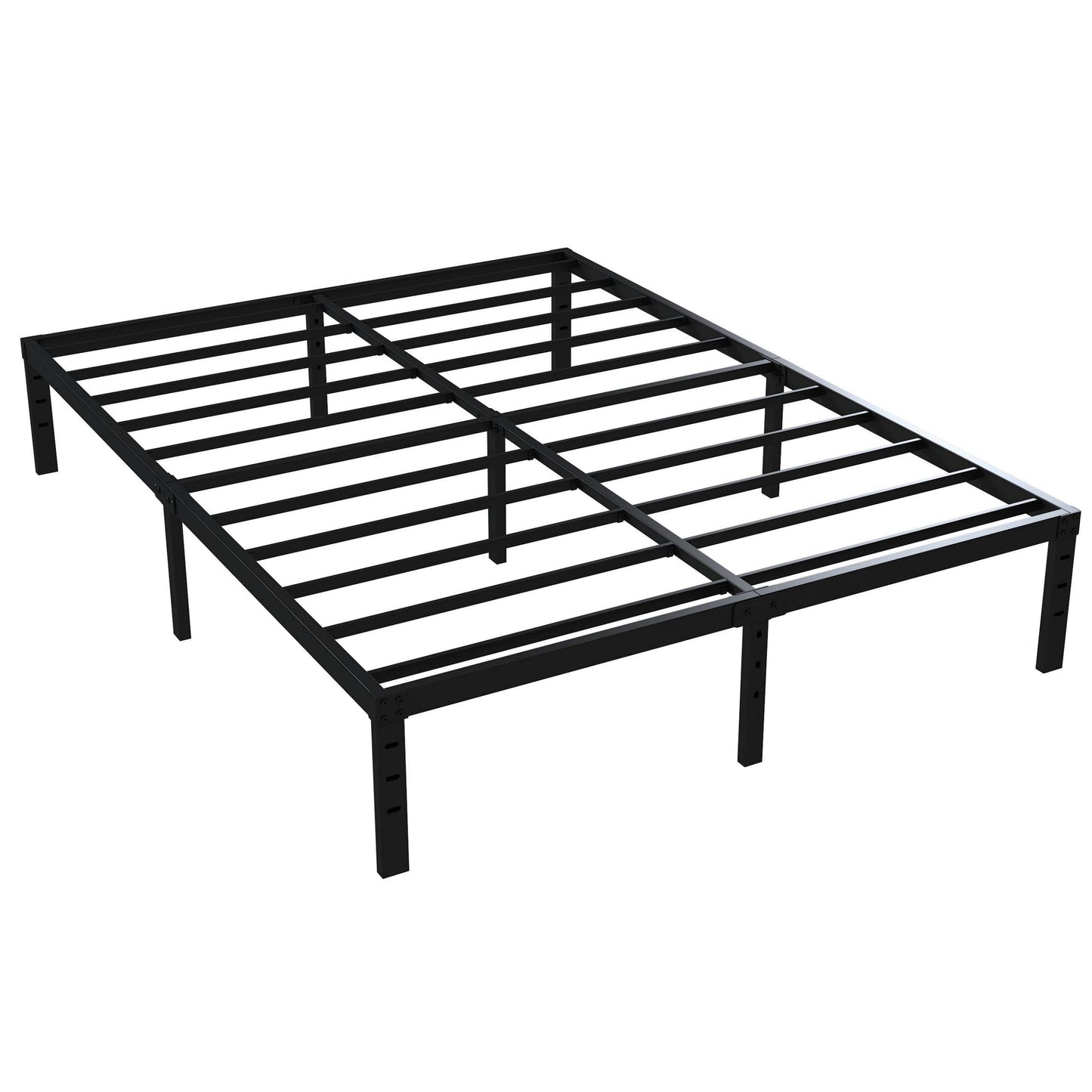Upcanso 16 Inch Queen Bed Frame No Box Spring Required, Metal Platform Queen Size Bed Frames with 14 Inch Storage, 3,500 lbs Heavy Duty Steel Slats Support, Easy Assembly Mattress Foundation