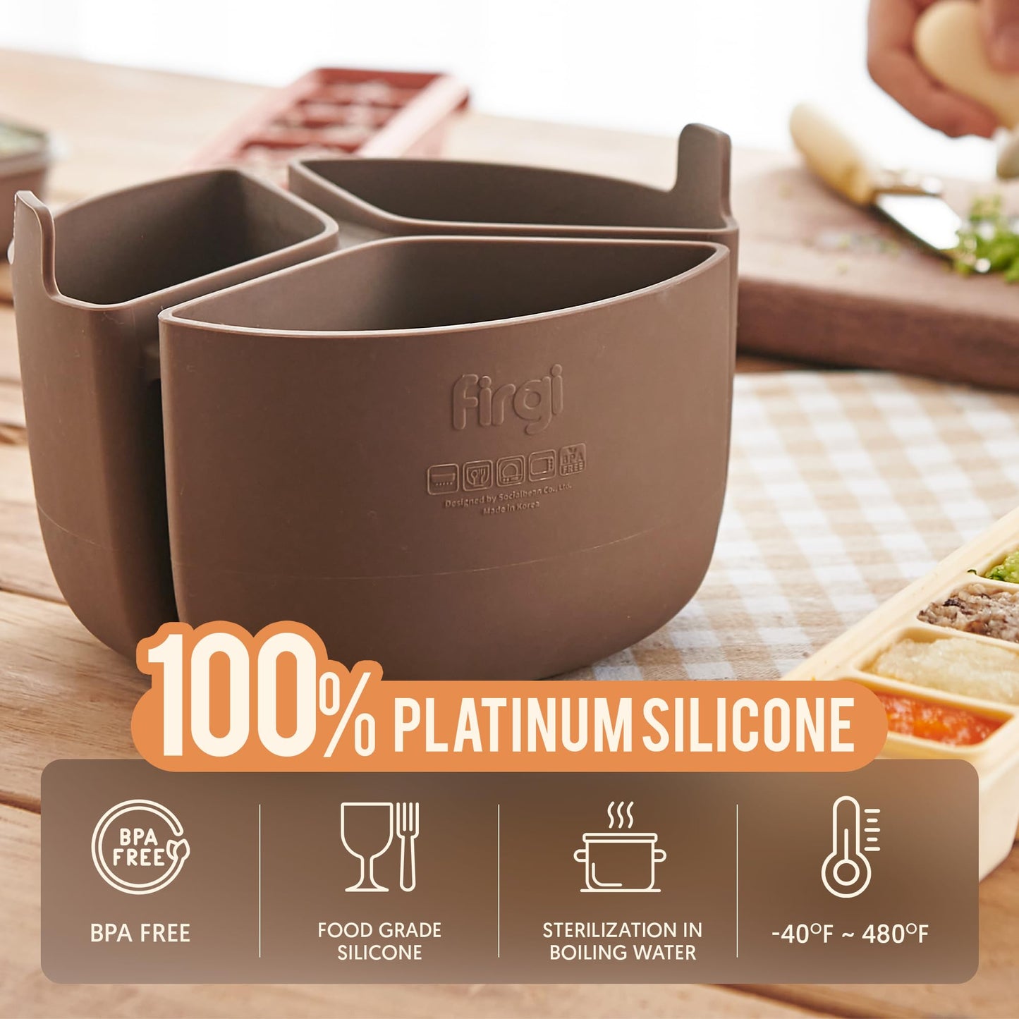 Firgi Silicone Rice Cooker Divider, Triple Slow Cooker Liner for Instant Pot 6 Quart & Rice Cooker 3 Cups (Uncooked), Food-Grade Silicone Dividers, Cook 3 Meals at Once, Reusable & Dishwasher-Safe