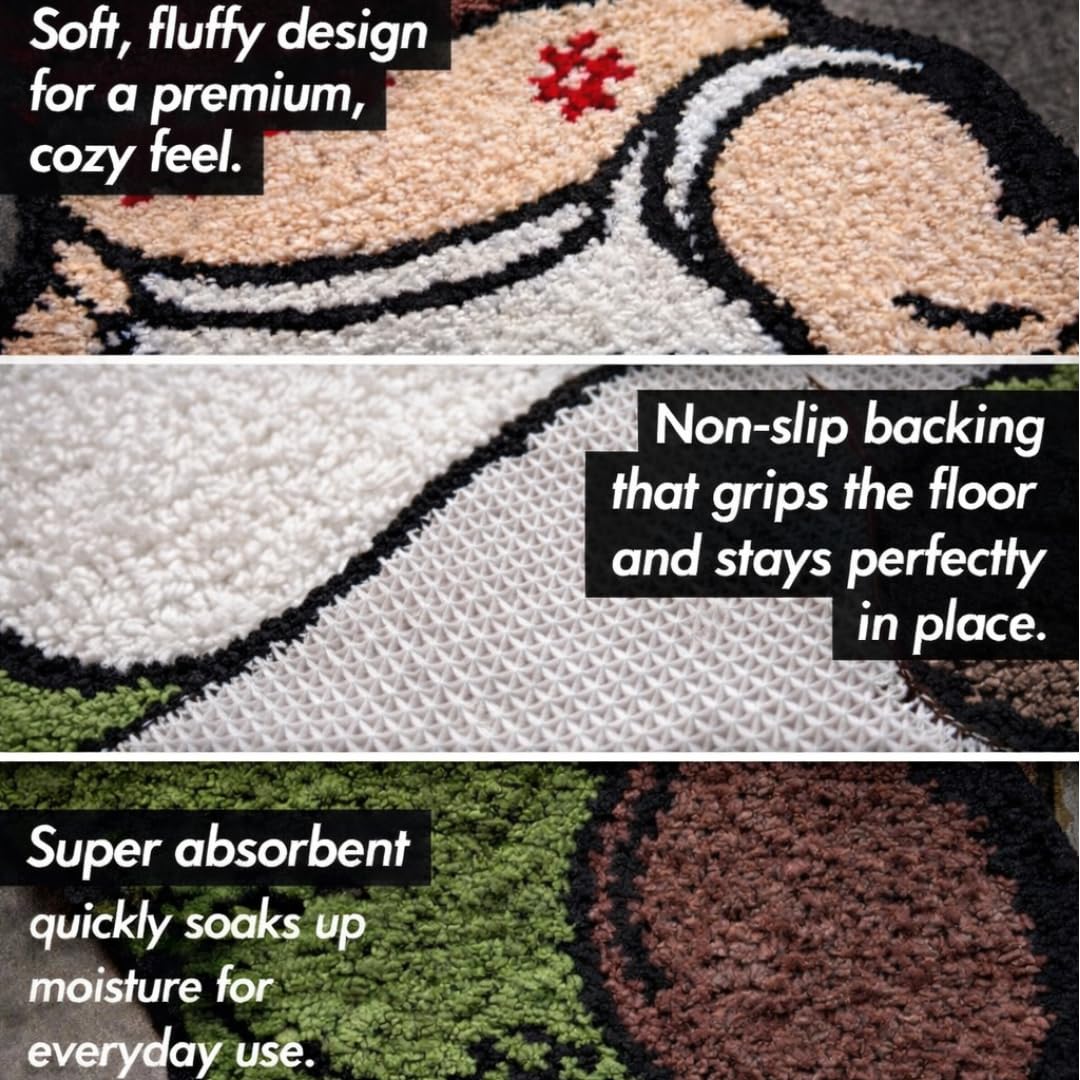 GROVETA Cartoon Rug for Bedroom - Dad Fun Cool Rugs for Men - Washable Hypebeast Funny Decorative 3D Rug for Living Room - Tufted Rug 32 * 20 Inch Graphic Rugs for Home Decor Area Rug