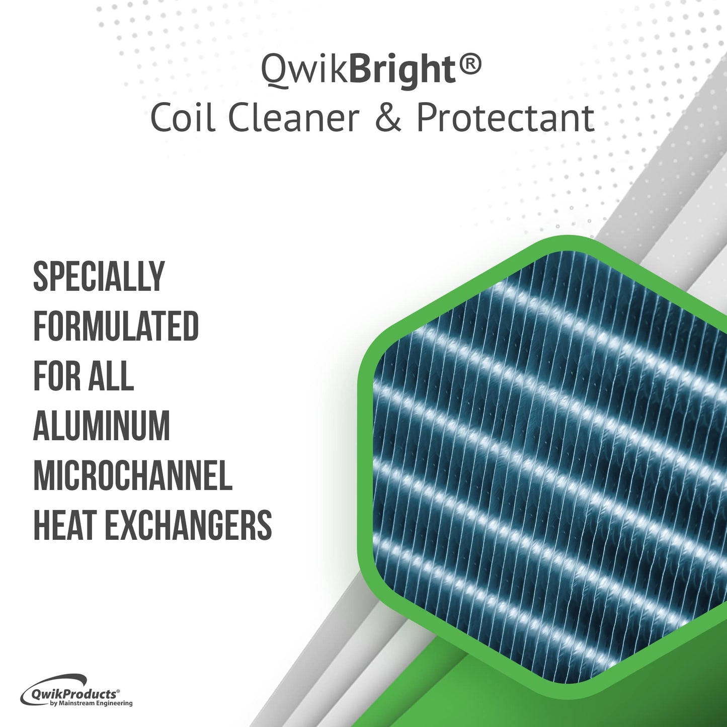 QwikProducts QwikBright Coil Cleaner and Protectant Concentrate for AC Unit and Refrigerator, Air Conditioner Condenser and Evaporator Coil Cleaner, Indoor and Outdoor, 1 Gallon