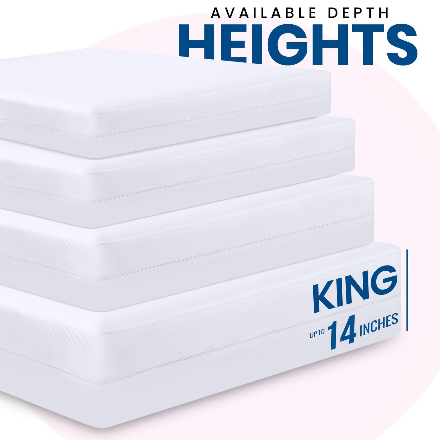 Utopia Bedding Premium Waterproof Bed Bug Mattress Cover, King Zippered Mattress Protector, 14 Inches Deep, Dust Mite Proof 6-Sided Mattress Encasement for Bed