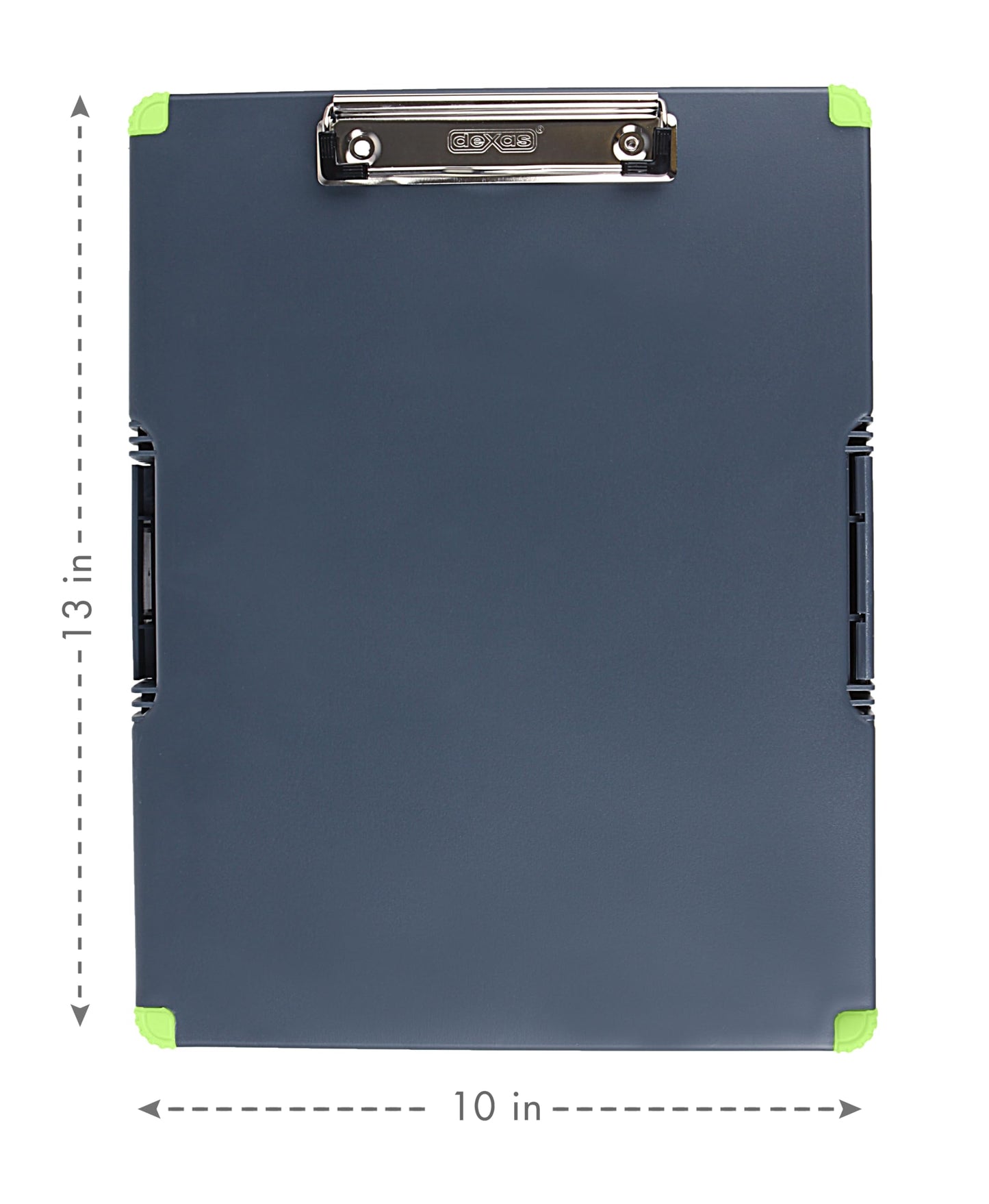 Dexas Duo Clipcase, Double Sided Clipboard Design, Portable Clipboards 13”x10” Gray/Green, Combine Style and Functionality Office Supplies for Nursing, School, Work, Trades, Home Office