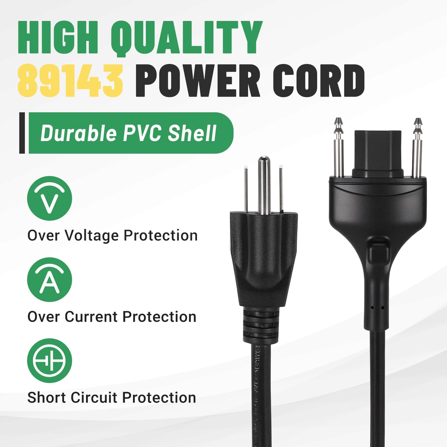 Rendrox 89143 Power Cord Compatible with Robot Coupe MP Series MP350 MP450 MP550 MP600 MP800 Turbo VV Combi, Robot Coupe Immersion Blenders Mixer Cable 120V 150"