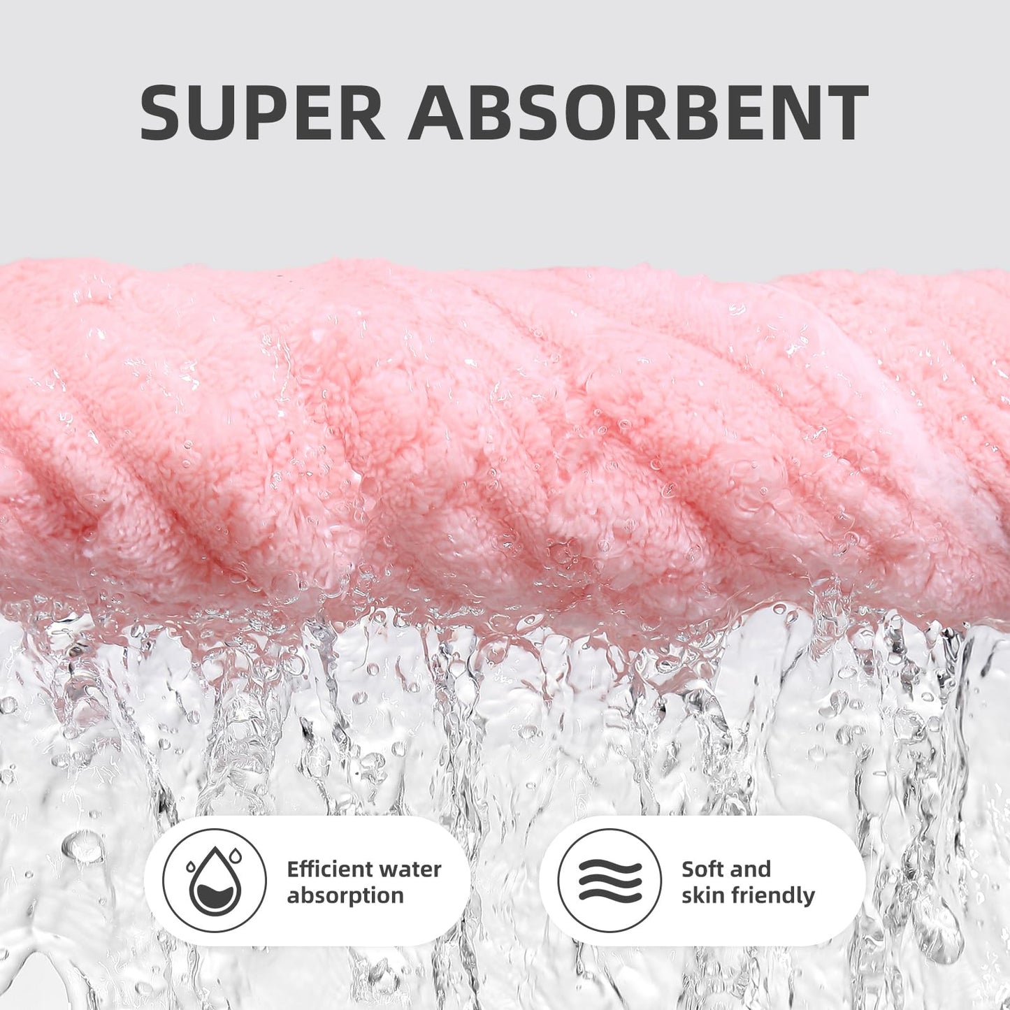 ANKING 40x80 Inches Oversized Bath Sheets Extra Large Bath Towels Set of 6 for Adults Super Soft Quick Dry Lightweight Lint Free Absorbent Stripe Microfiber Shower Towels (Pink,6 Piece)