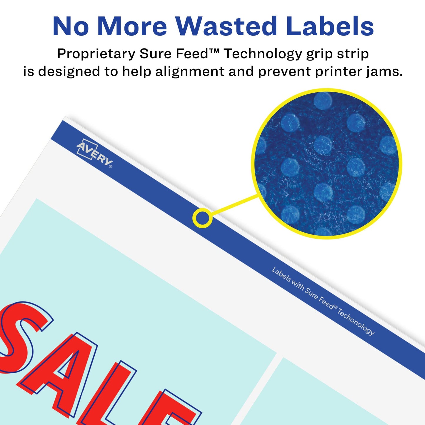 Avery Printable Durable White Square Labels, Sure Feed Technology, 4" x 4", Waterproof Labels, Laser & Pigment-Based Inkjet Compatible, 200 Total, Great for Product Branding, Marketing, and More