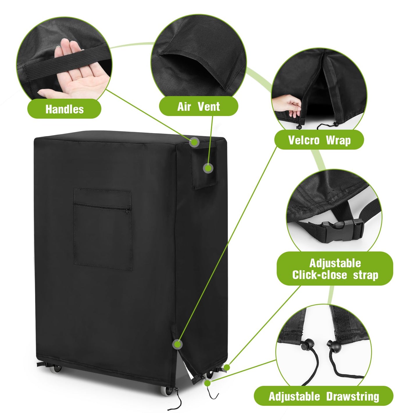 Youlvy Evaporative Air Cooler Cover for Hessaire MC61M / MC61V / M250 5300 CFM Portable Evaporative Cooler, Waterproof Portable Swamp Air Water Cooler Cover for Outdoor Air Conditioner
