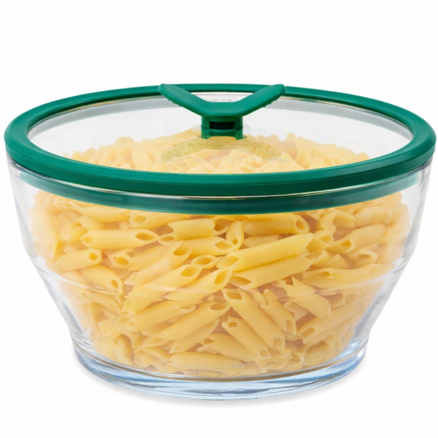 Anyday 8 Cup Glass Microwave Pasta Cooker - BPA Free & Plastic Free Microwave Spaghetti Cooker - Meal Prep & Glass Cookware | Stackable Airtight Nontoxic Storage Container with Vented Lid (Kale)