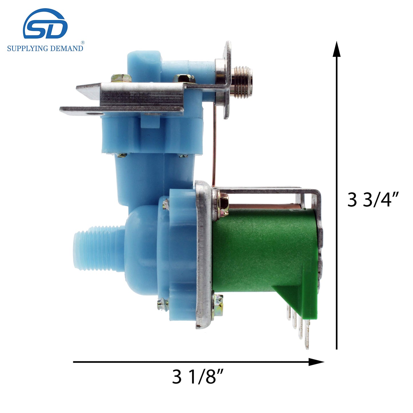 Supplying Demand 2182106 W10853654 Refrigerator Dual Coil Water Inlet Valve Replacement Kit