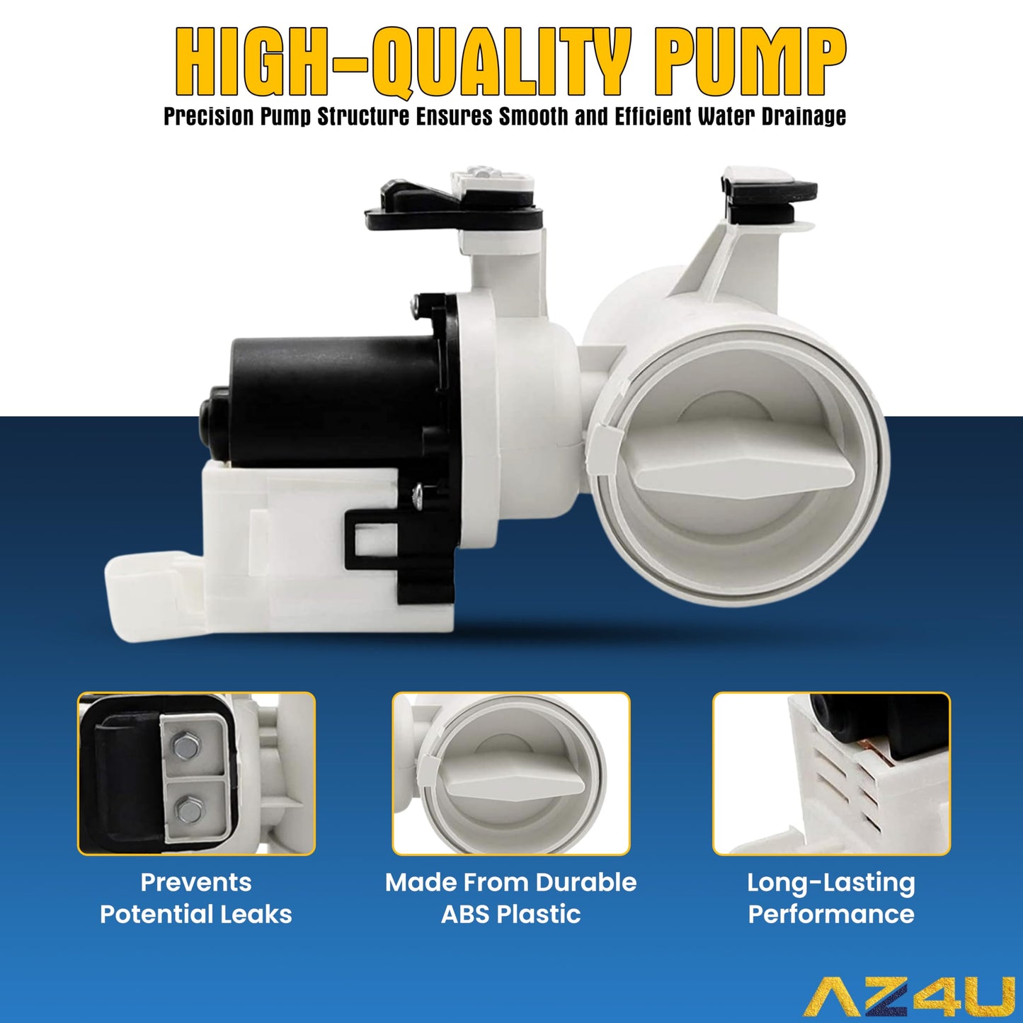 Washer Drain Pump Assembly Replaces For Maytag Epic MHWZ600TW01 MHWZ400TQ02 MHWE251YG00 MHWE300VF00 MHWE201YW00 MHWE200XW00 MHWZ400TQ01 MHWZ600TW00 MHWZ600TW02 MHWZ400TQ00 MHWZ400TQ03 MHWE300VW00