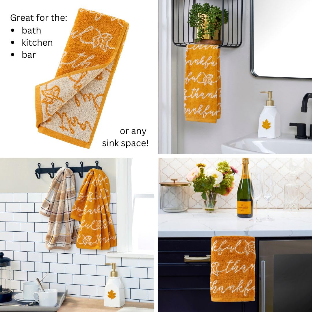 SKL Home Seasonal Jacquard Hand Towel Gift Set, 6 Count, Multicolored